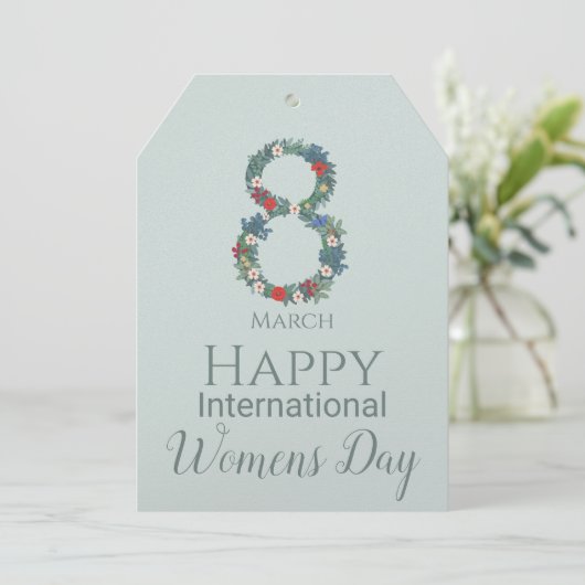 März 8 Internationaler Frauentag Einladung (Stehend Vorderseite)