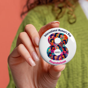 März 8 Internationaler Frauentag IWD Button