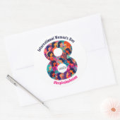 März 8 Internationaler Frauentag IWD Runder Aufkleber (Umschlag)