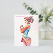 März 8. Internationaler Frauentag Postkarte (Stehend Vorderseite)