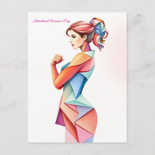März 8. Internationaler Frauentag Postkarte (Vorderseite)