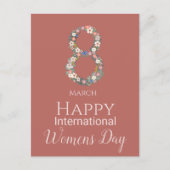 März 8 Internationaler Frauentag Postkarte (Vorderseite)