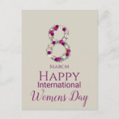 März 8 Internationaler Frauentag Postkarte (Vorderseite)
