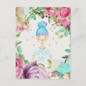 März 8. Internationaler Frauentag Postkarte (Vorderseite)