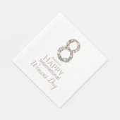 März 8 Internationaler Frauentag Serviette (Ecke)