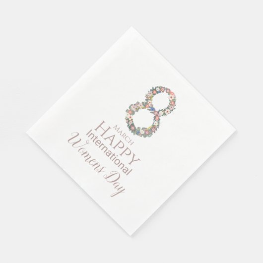März 8 Internationaler Frauentag Serviette (Ecke)