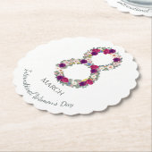 März 8. Internationaler Frauentag Untersetzer (angewinkelt)