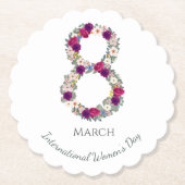 März 8. Internationaler Frauentag Untersetzer (Vorderseite)