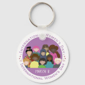 März 8 Internationaler Schlüsselanhänger zum Fraue (Vorderseite)