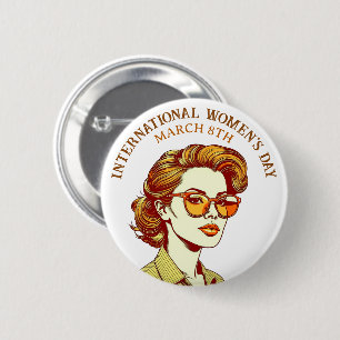 März 8 ist der Internationale Frauentag Button
