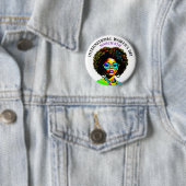 März 8 ist der Internationale Frauentag Button (Beispiel)