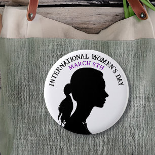 März 8 ist der Internationale Frauentag Button
