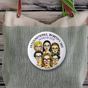 März 8 ist der Internationale Frauentag Button