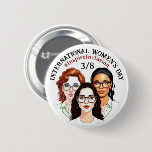 März 8 ist der Internationale Frauentag Button