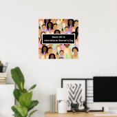 März 8 ist der Internationale Frauentag Poster (Heimbüro)
