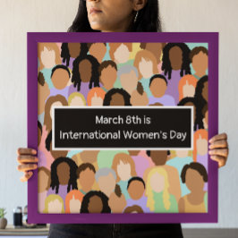 März 8 ist der Internationale Frauentag Poster