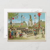 März am Place de la Republique Postkarte (Vorne/Hinten)