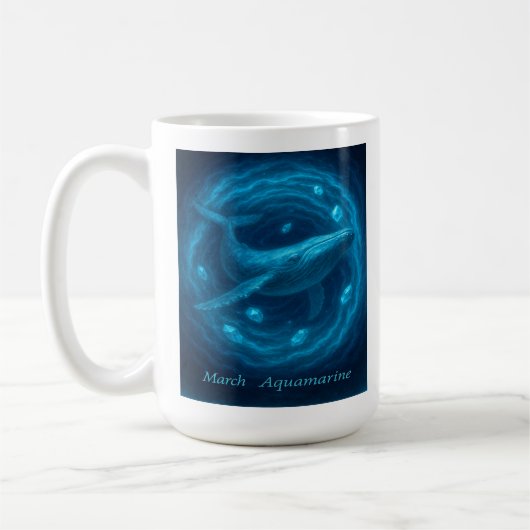 März Aquamarine - Wal & Ocean Gem Kaffeetasse (Links)
