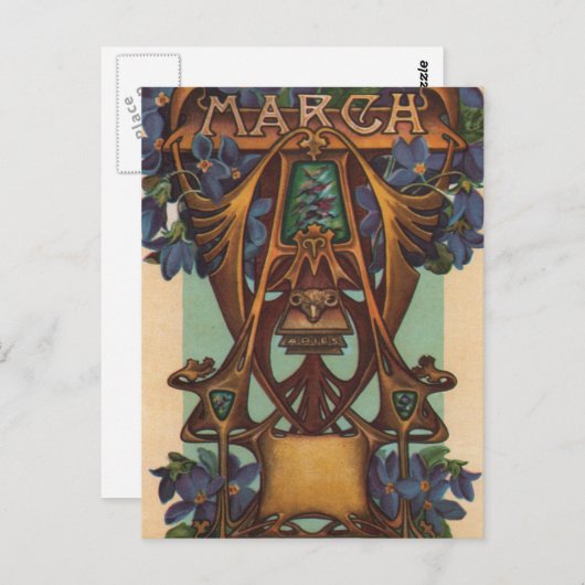 März - Äries Postkarte (Vorne/Hinten)