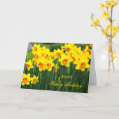 März-atemberaubender gelber Narzissen-Geburtstag Karte (Gelbe Blume)