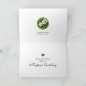 März atemberaubender weißer Jonquil Karte (Innenseite)