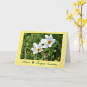 März atemberaubender weißer Jonquil Karte (Gelbe Blume)