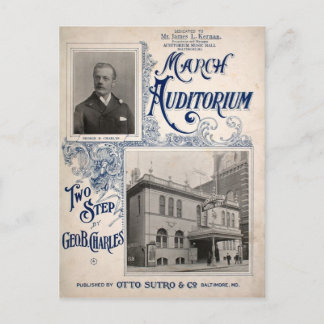 März Auditorium Music Hall Baltimore MD Postkarte