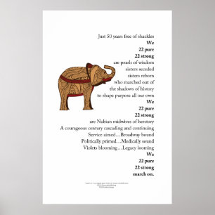 "März auf" Gedicht-Elefant-Plakat Poster