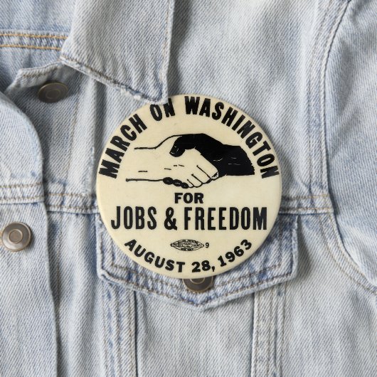 März auf Knopf Washingtons 1963 Button (Beispiel)