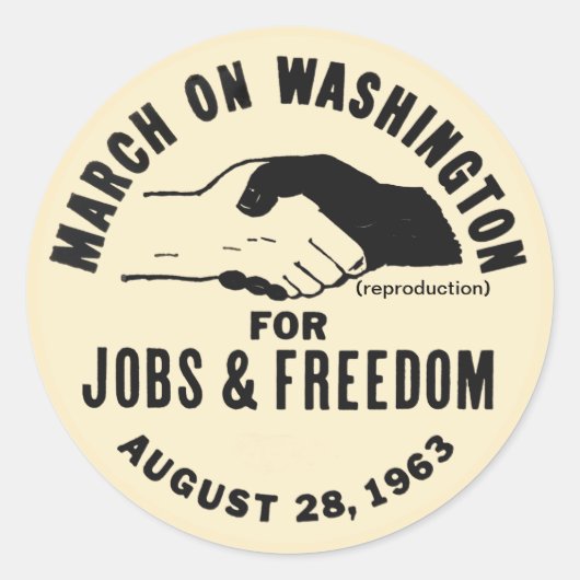 März auf Washington-Sticker Runder Aufkleber (Vorderseite)