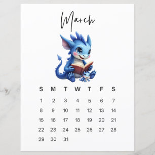 März Baby-Drache Kunstprint Storybook-Drache