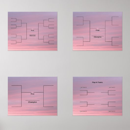 März Basketball 16 8 4 Mannschaftspielfeld in Rosa Bilderwand Sets (Vorderseite)