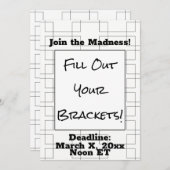 März-Basketball-Deadline-Party-Erinnerung Einladung (Vorne/Hinten)