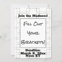 März-Basketball-Deadline-Party-Erinnerung Einladung