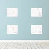 März Basketball Quadrantenhalterung transparent Bilderwand Sets (Holzboden)