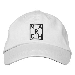 März bestickt bestickte baseballkappe