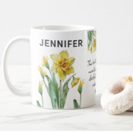 März Birth Blume Daffodische Bezeichnung hinzufüge Kaffeetasse