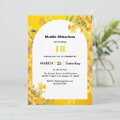 März Birth Blume Geburtstag personalisierbar Einladung (Stehend Vorderseite)