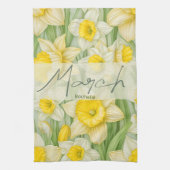 März Birth Blume Geschirrtuch (Vertikal)