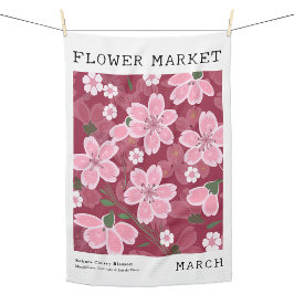 März Birth Blume Markt Rosa Sakura Kirschenblume P Geschirrtuch