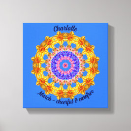 März Birth Blume Personalisiert Mandala Zen Art Leinwanddruck