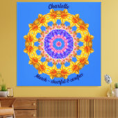 März Birth Blume Personalisiert Mandala Zen Art Leinwanddruck (Insitu (Wohnzimmer))