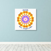 März Birth Blume Personalisiert Mandala Zen Art Leinwanddruck (Insitu (Holzboden))