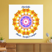 März Birth Blume Personalisiert Mandala Zen Art Leinwanddruck (Insitu (Wohnzimmer))