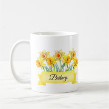 März Birth Blume Personalisierte affodische Tasse