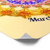 März Birth Blume Personalisiertes Zitat Kid Kinder Poster (Ecke)