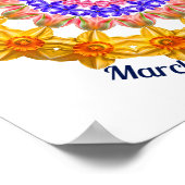 März Birth Blume Personalisiertes Zitat Kid Kinder Poster (Ecke)