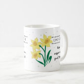 März Birth Blume Tasse mit Blume Meanings (VorderseiteRechts)