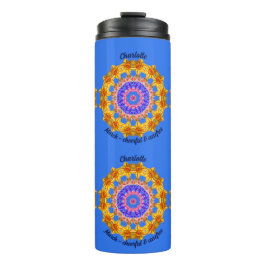 März Birth Monat Blume Custom Mandala Zen Art Thermosbecher