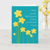 März Birth Month Daffodils Happy Birthday Karte (Gelbe Blume)